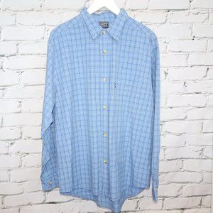 Levi's Blue Windowpane Button up Shirt